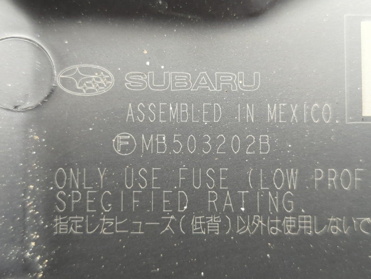2010-2014 Subaru Legacy Fusebox Fuse Box Panel Relay Module P/N:MB102800B MB10280B, MB102801B Fits Fits 2010 2011 2012 2013 