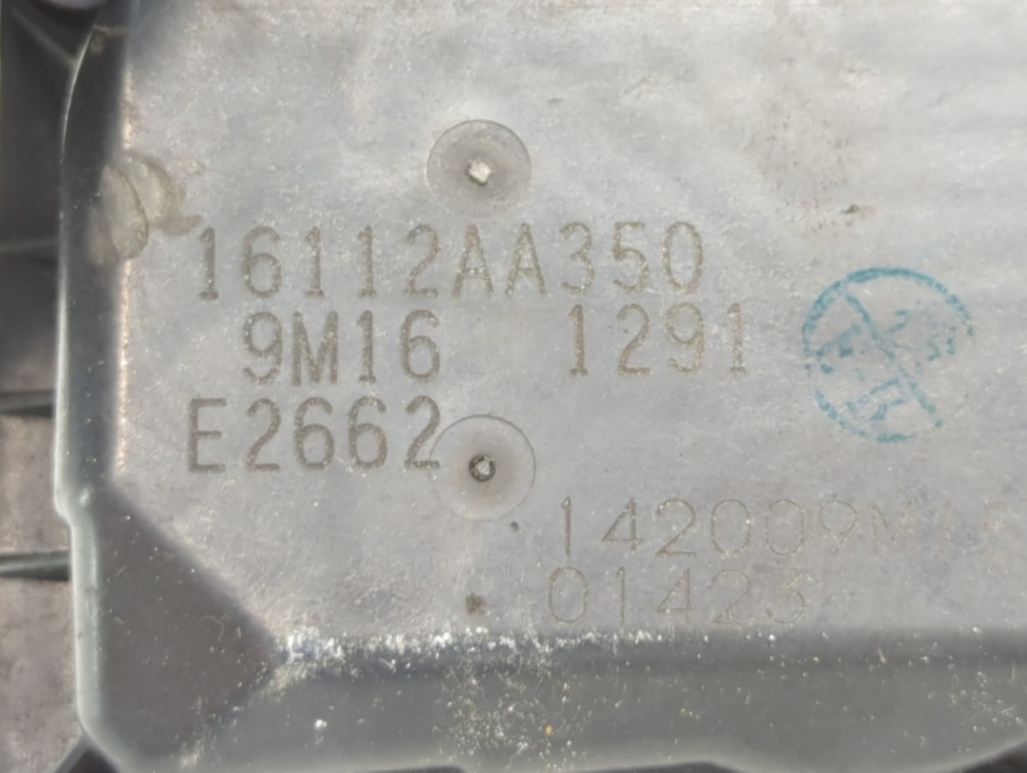 2010-2012 Subaru Legacy Throttle Body P/N:16112AA350 Fits Fits 2010 2011 2012 OEM Used Auto Parts - Oemusedautoparts1.com
