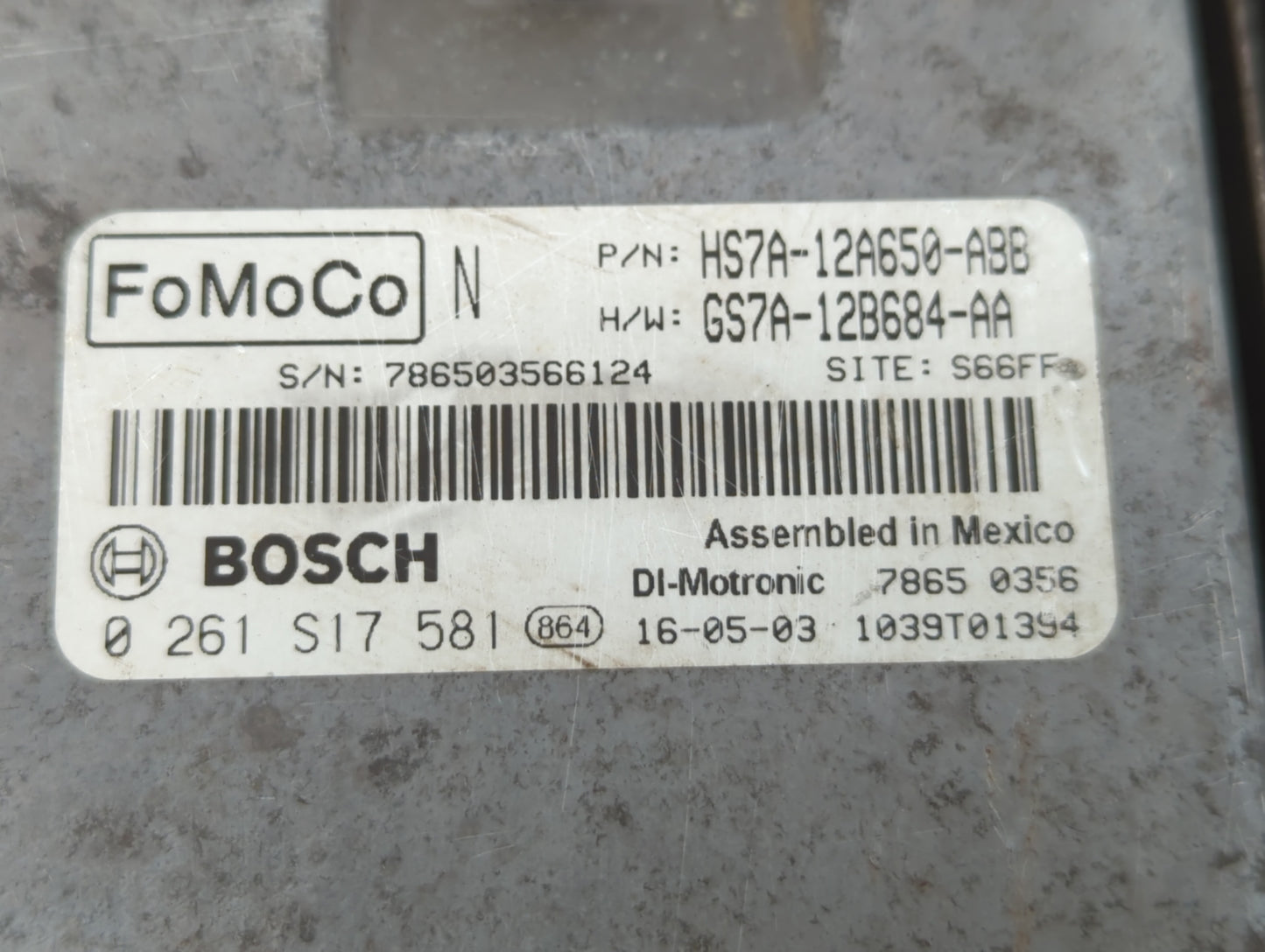 2011 Subaru Legacy PCM Engine Control Computer ECU ECM PCU OEM P/N:HS7A-12A650-ABB Fits OEM Used Auto Parts - Oemusedautopar