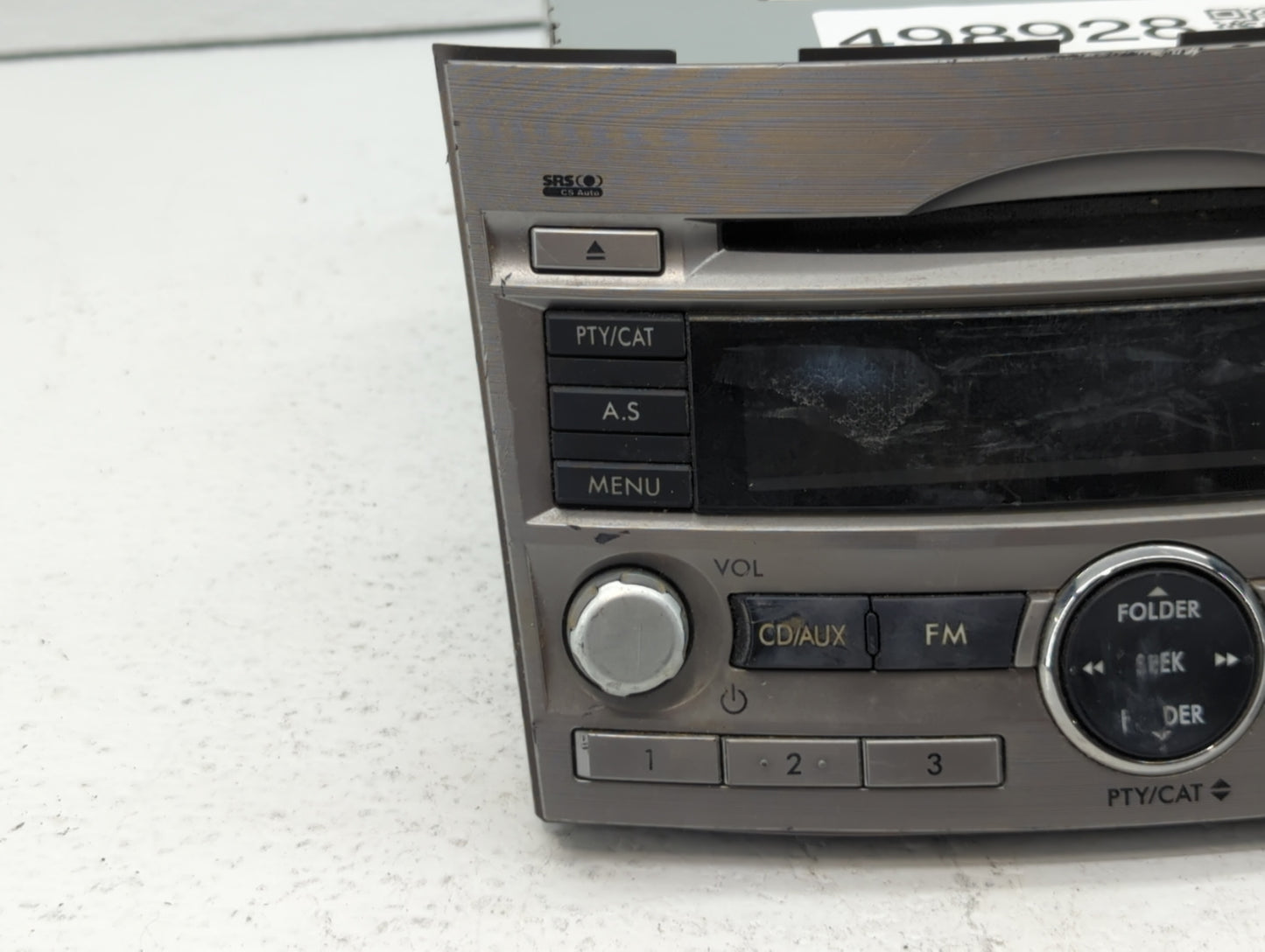 2010-2012 Subaru Legacy Radio AM FM Cd Player Receiver Replacement P/N:86201AJ6A Fits Fits 2010 2011 2012 OEM Used Auto Part