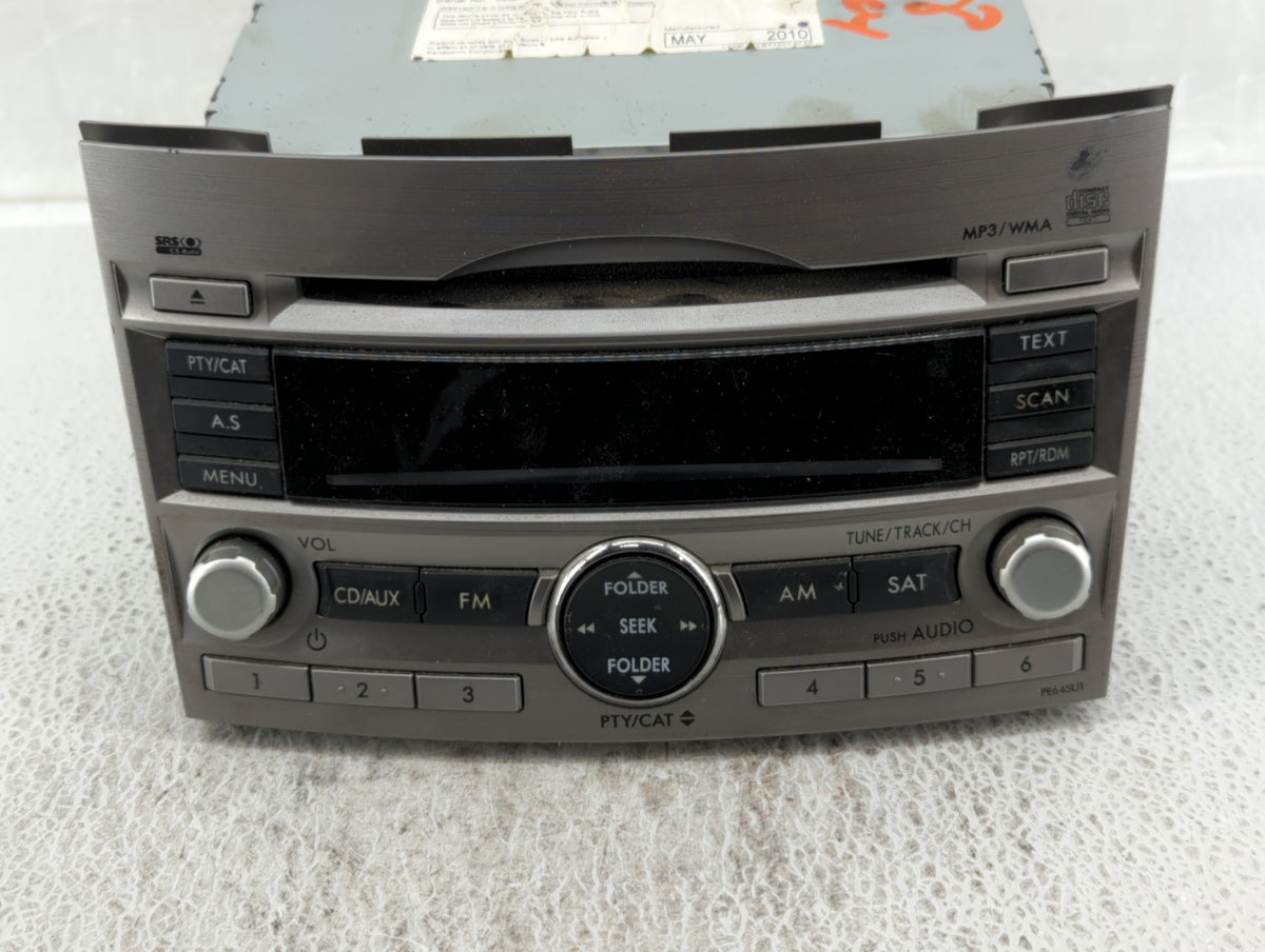 2010-2012 Subaru Legacy Am Fm Cd Player Radio Receiver 530496 - Oemusedautoparts1.com