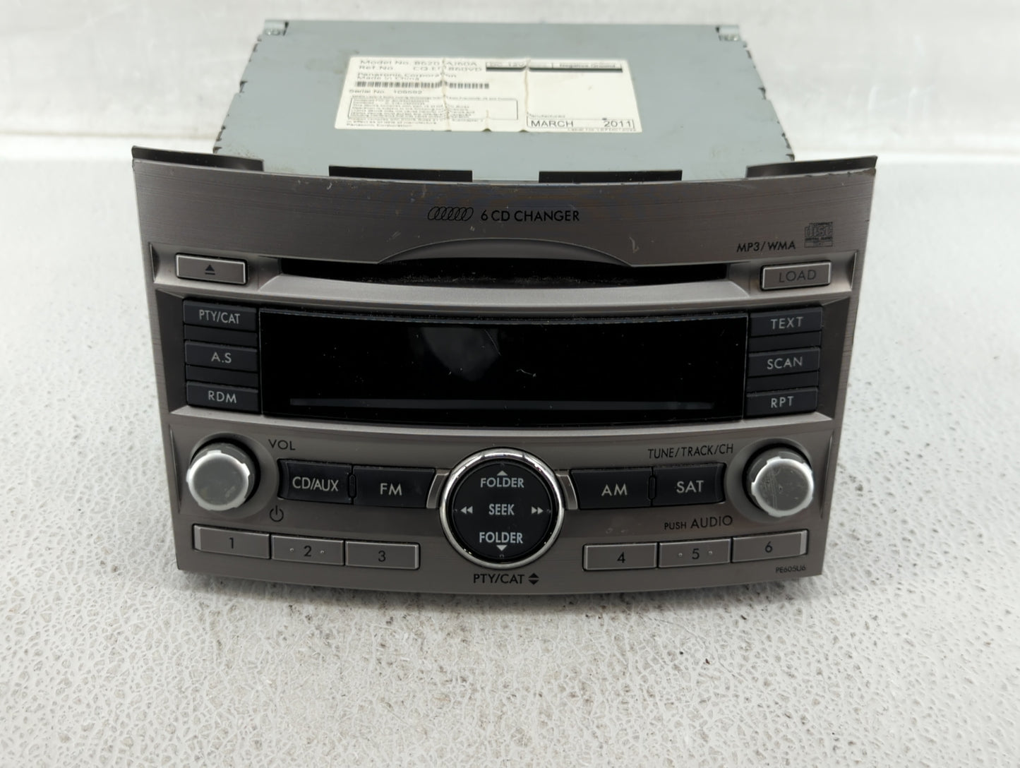 2010-2012 Subaru Legacy Am Fm Cd Player Radio Receiver - Oemusedautoparts1.com