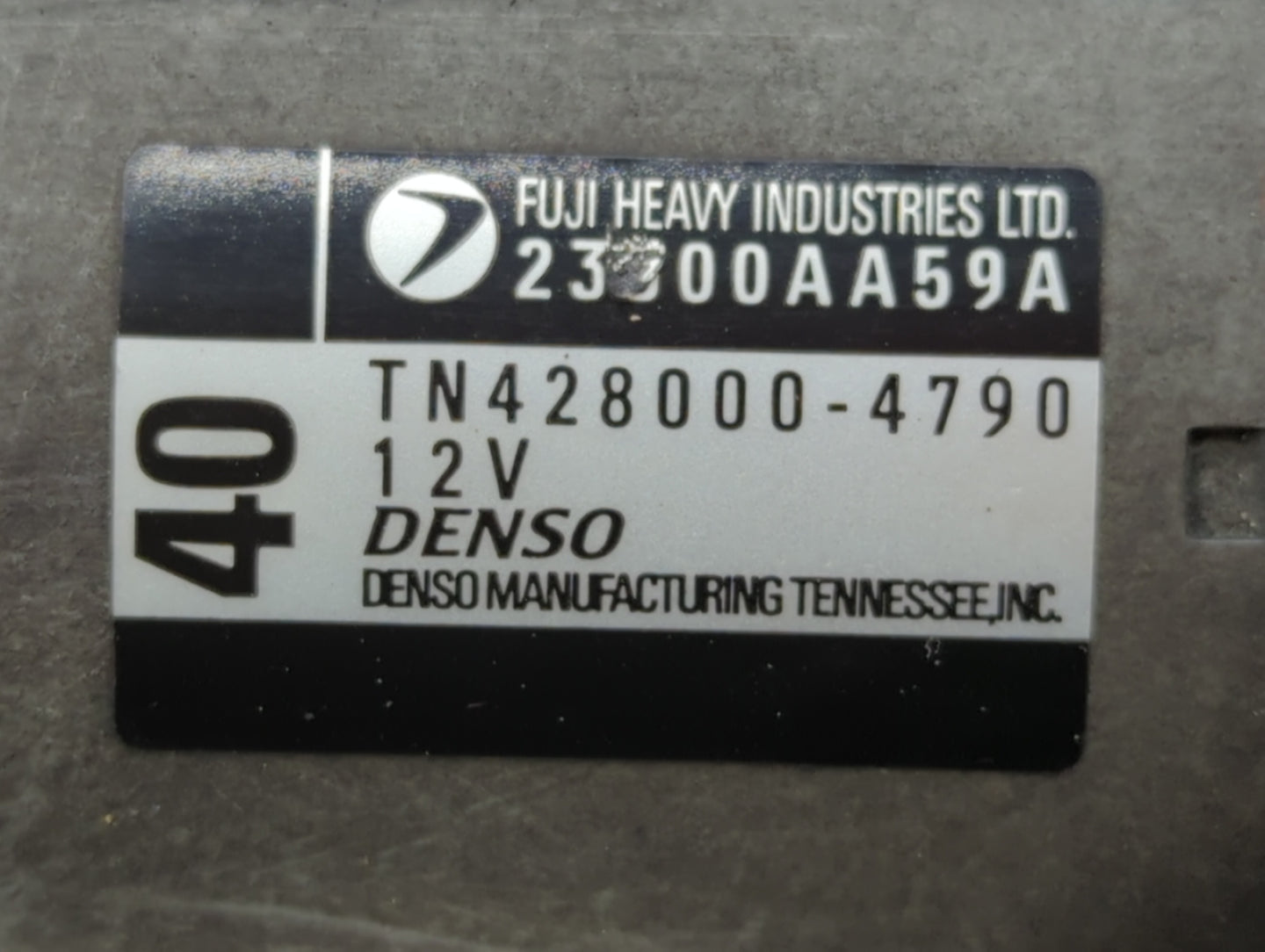 2008-2015 Subaru Legacy Car Starter Motor Solenoid OEM P/N:TN428000-4790 23300AA59A Fits OEM Used Auto Parts - Oemusedautopa