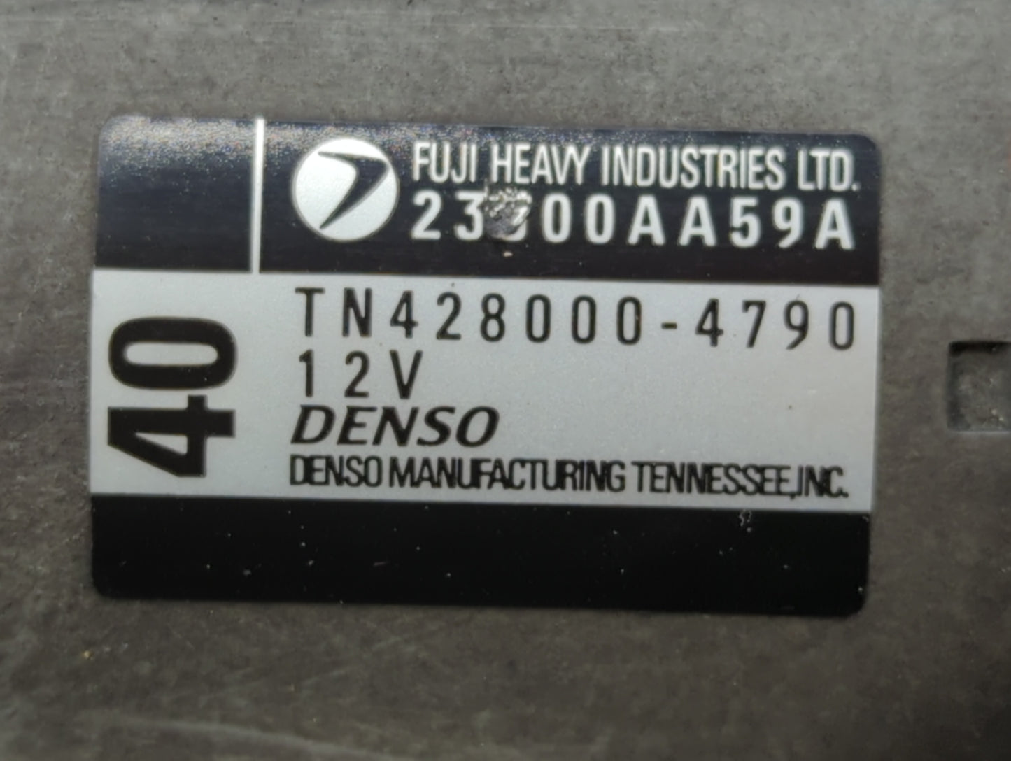 2008-2015 Subaru Legacy Car Starter Motor Solenoid OEM P/N:TN428000-4790 23300AA59A Fits OEM Used Auto Parts - Oemusedautopa