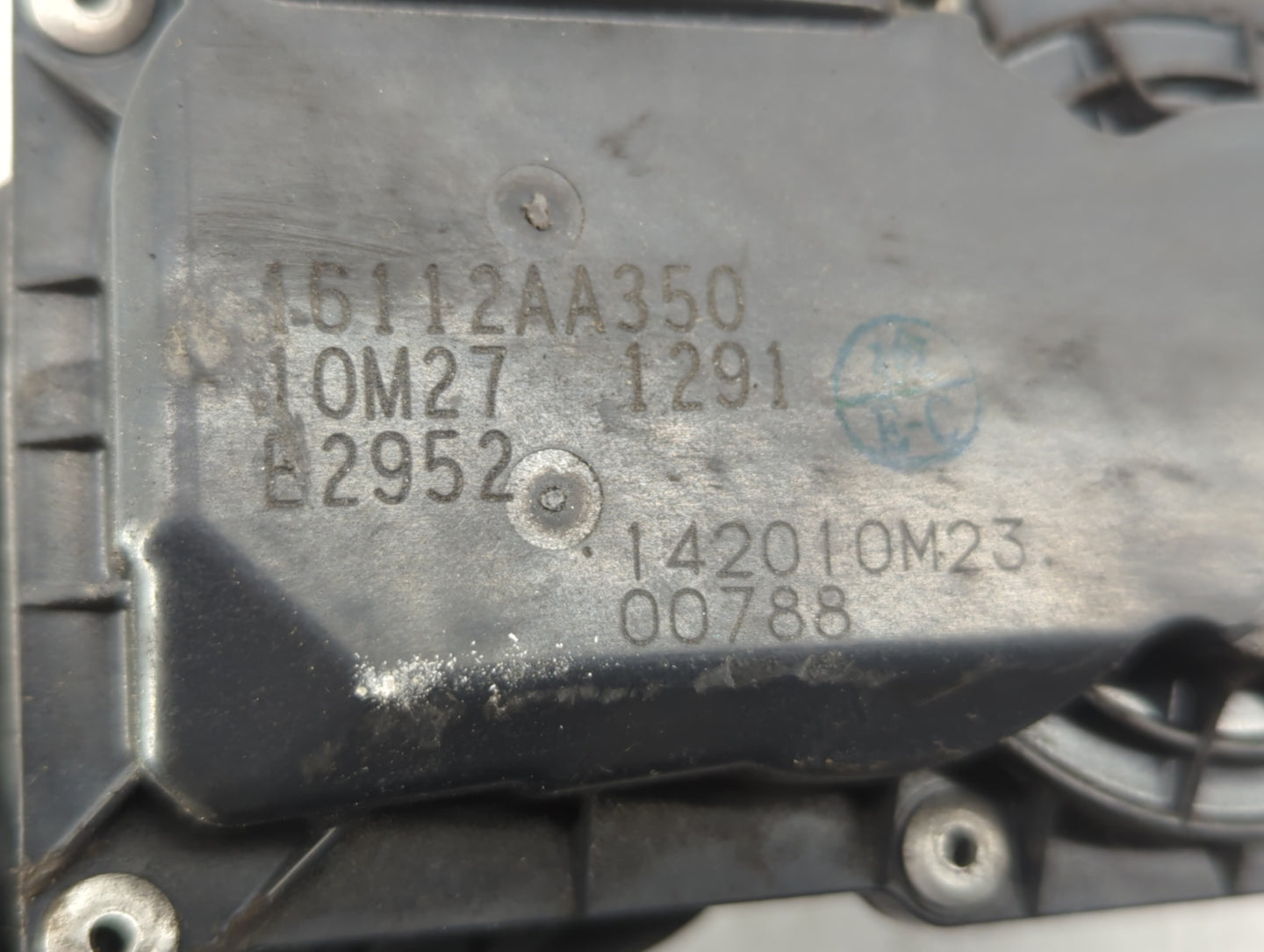 2010-2012 Subaru Legacy Throttle Body P/N:16112AA350 Fits Fits 2010 2011 2012 OEM Used Auto Parts - Oemusedautoparts1.com