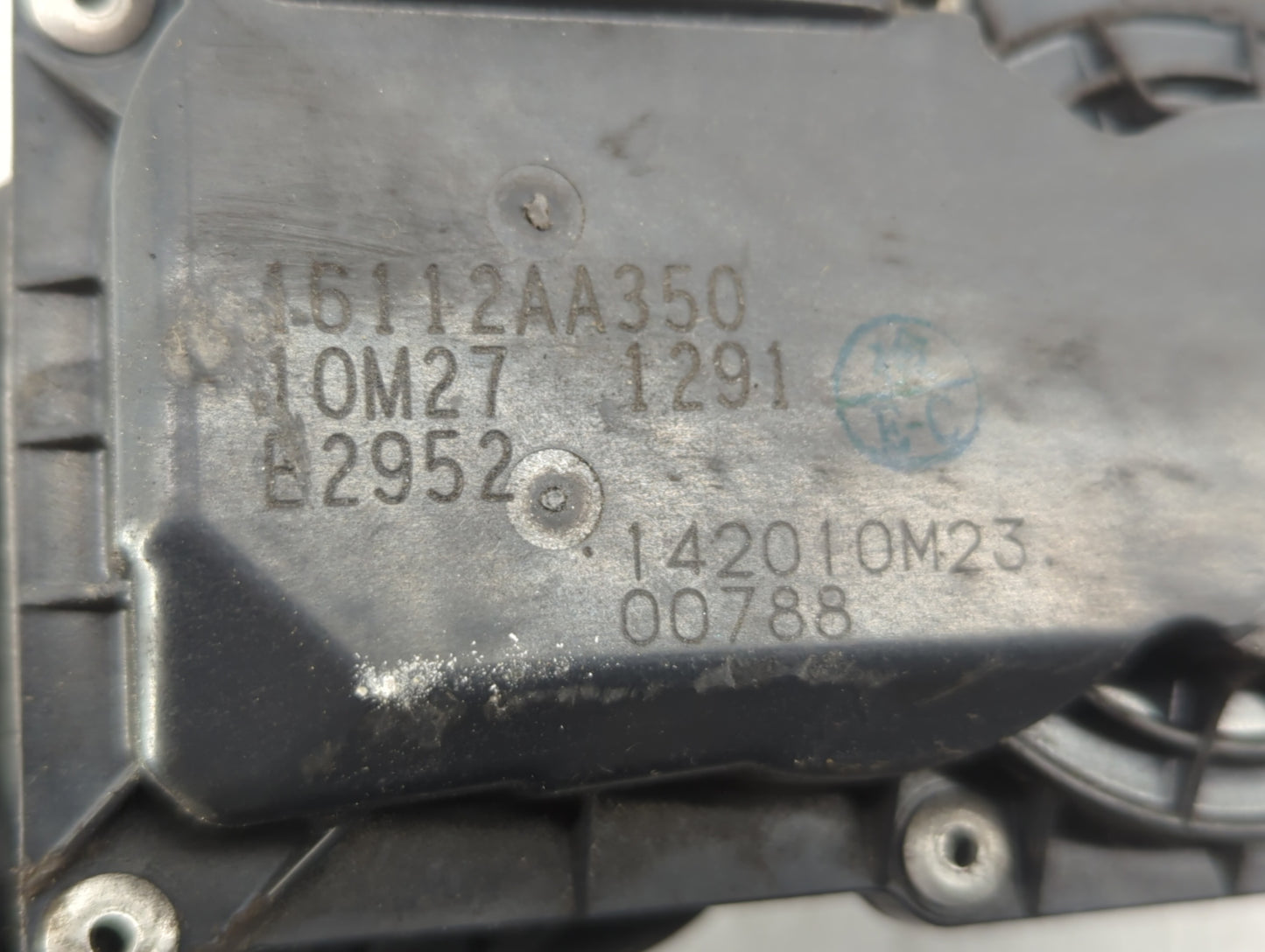 2010-2012 Subaru Legacy Throttle Body P/N:16112AA350 Fits Fits 2010 2011 2012 OEM Used Auto Parts - Oemusedautoparts1.com