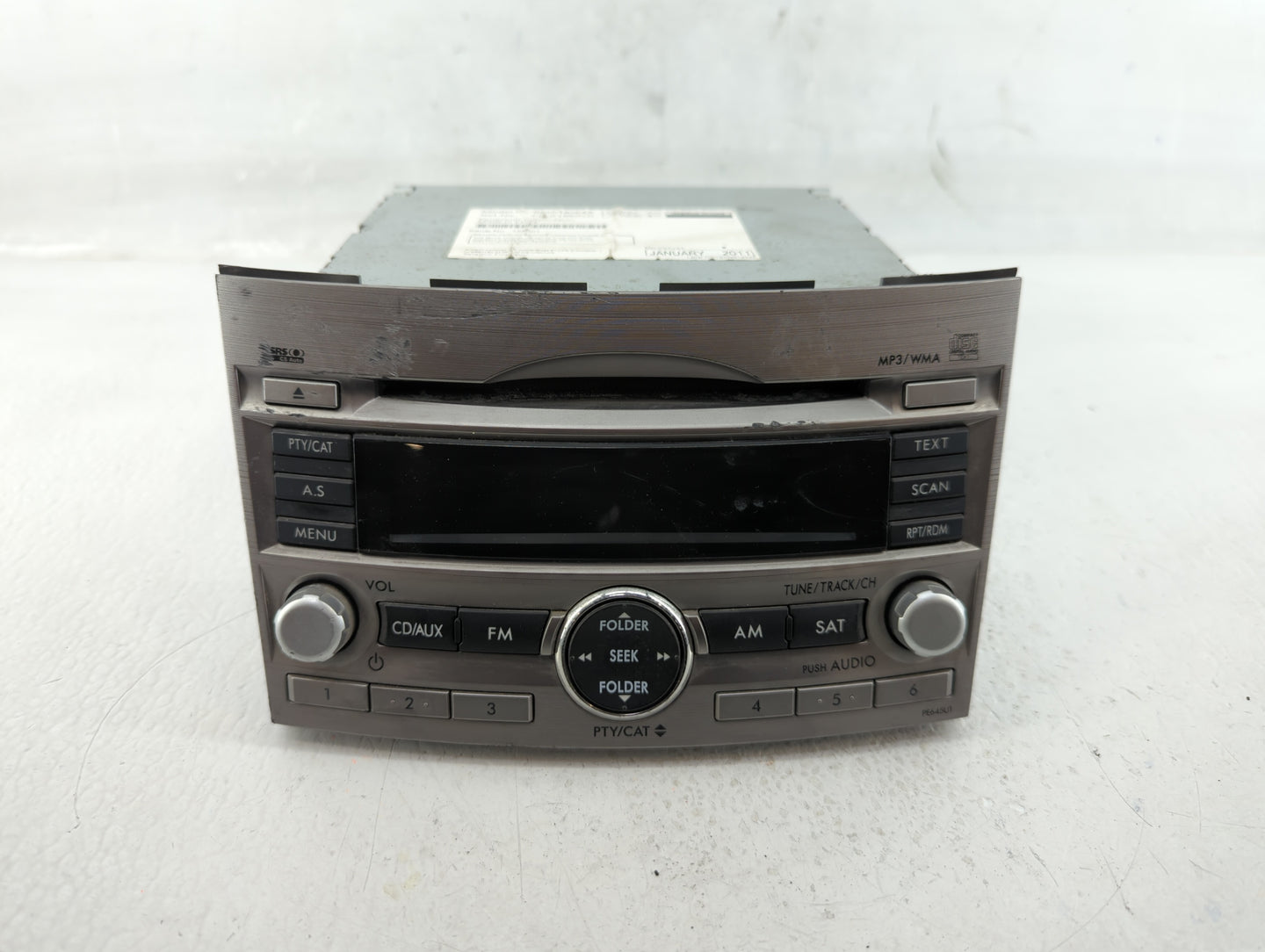 2010-2012 Subaru Legacy Radio AM FM Cd Player Receiver Replacement P/N:86201AJ64A Fits Fits 2010 2011 2012 OEM Used Auto Par