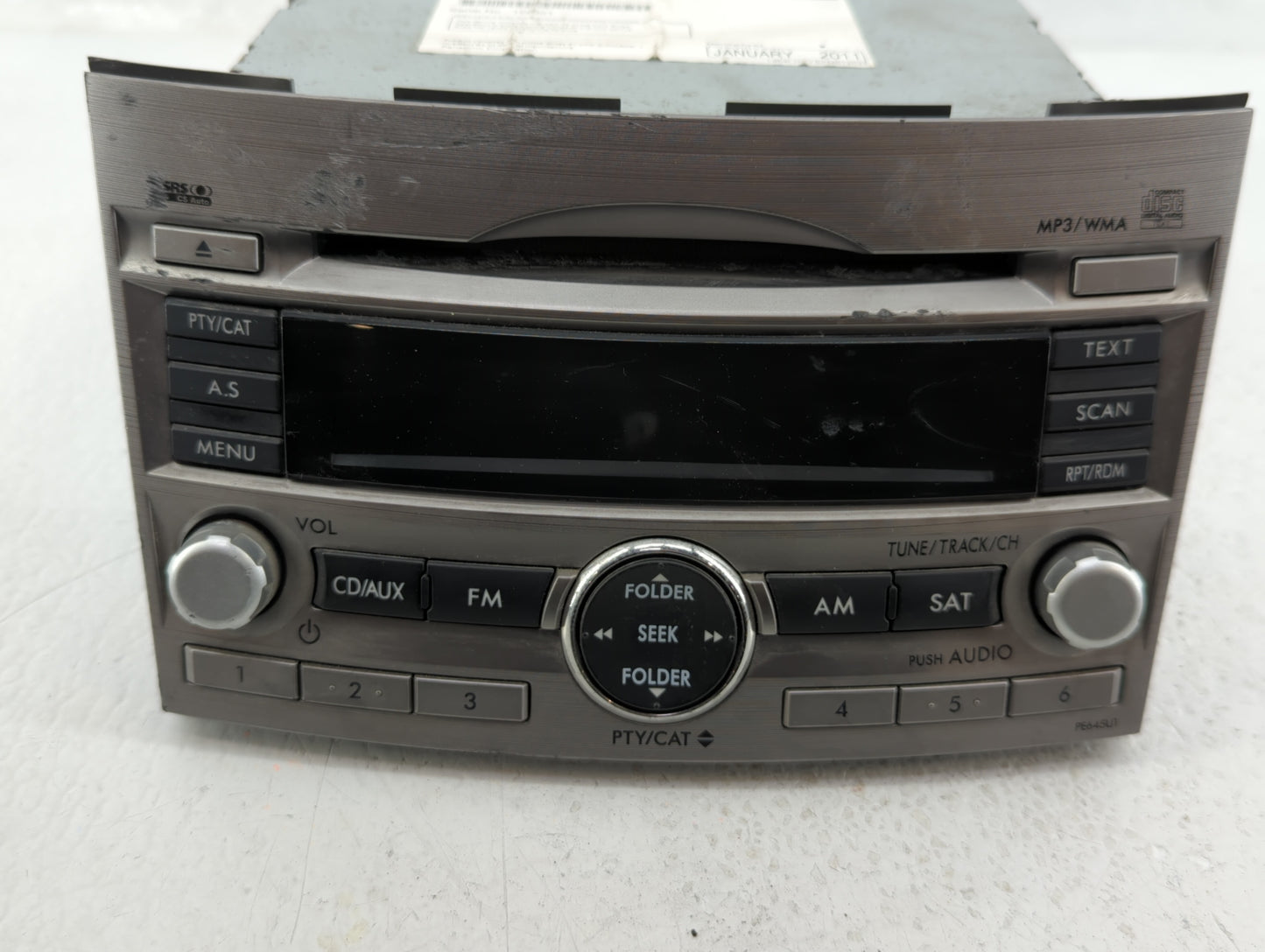 2010-2012 Subaru Legacy Radio AM FM Cd Player Receiver Replacement P/N:86201AJ64A Fits Fits 2010 2011 2012 OEM Used Auto Par