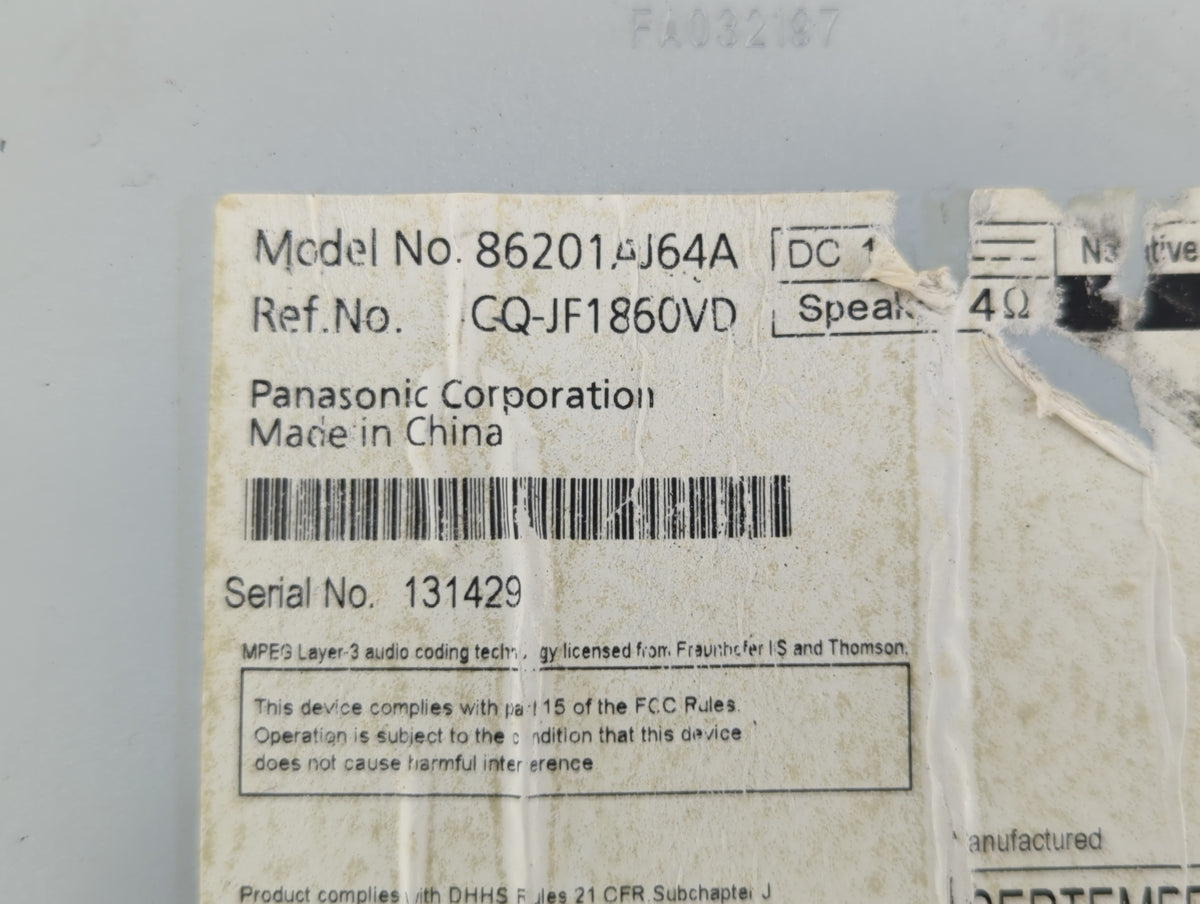 2010-2012 Subaru Legacy Am Fm Cd Player Radio Receiver 573003 - Oemusedautoparts1.com