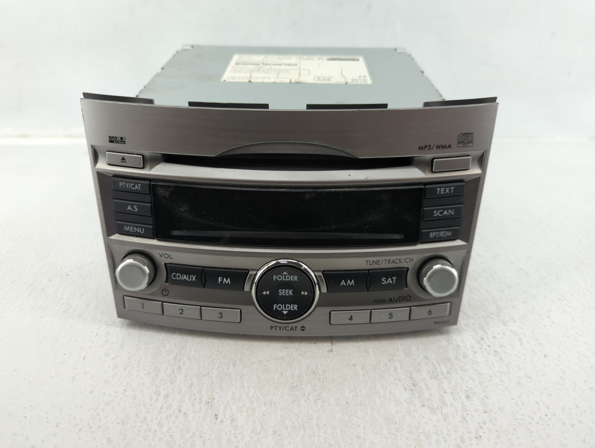 2010-2012 Subaru Legacy Am Fm Cd Player Radio Receiver 583827 - Oemusedautoparts1.com