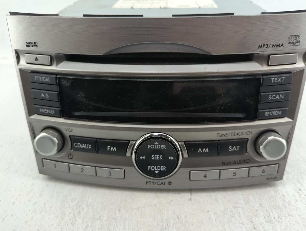 2010-2012 Subaru Legacy Am Fm Cd Player Radio Receiver 583827 - Oemusedautoparts1.com