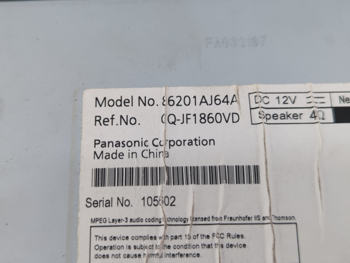 2010-2012 Subaru Legacy Am Fm Cd Player Radio Receiver 583827 - Oemusedautoparts1.com