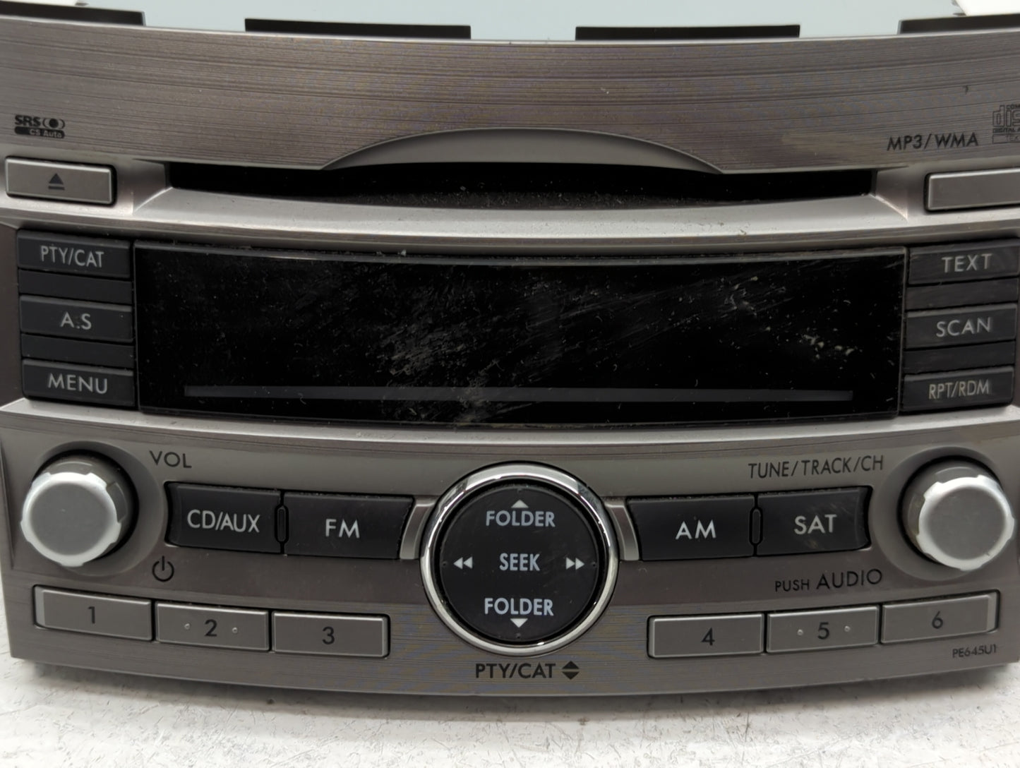 2010-2012 Subaru Legacy Radio AM FM Cd Player Receiver Replacement P/N:86201AJ64A Fits Fits 2010 2011 2012 OEM Used Auto Par