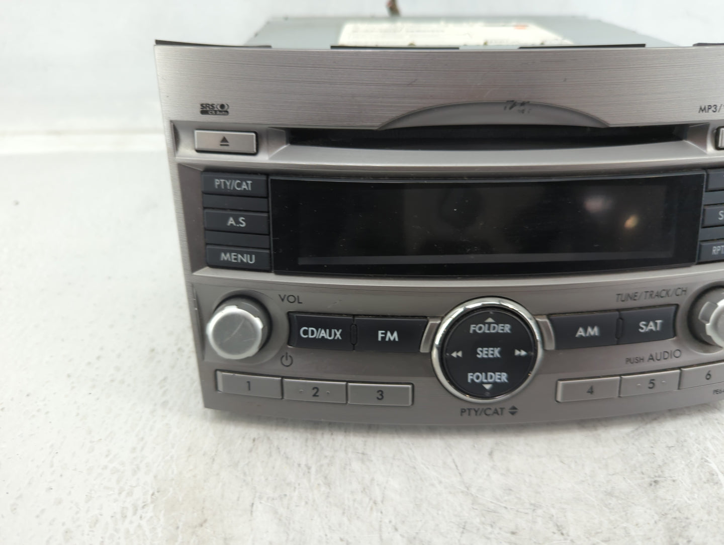 2010-2012 Subaru Legacy Radio AM FM Cd Player Receiver Replacement P/N:86201AJ64A Fits Fits 2010 2011 2012 OEM Used Auto Par