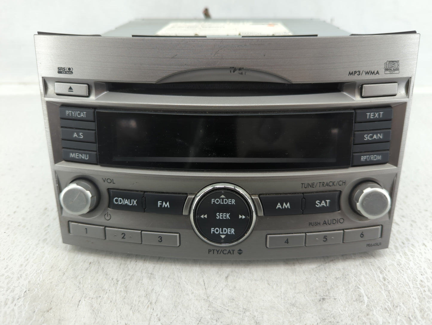 2010-2012 Subaru Legacy Radio AM FM Cd Player Receiver Replacement P/N:86201AJ64A Fits Fits 2010 2011 2012 OEM Used Auto Par