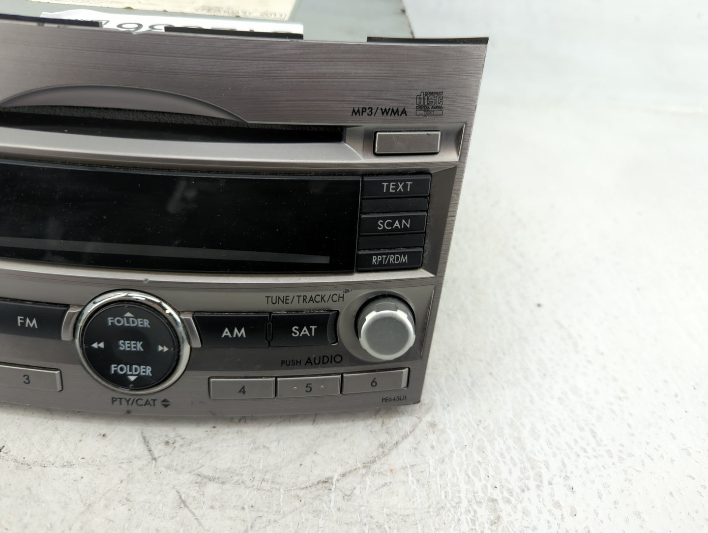 2010-2012 Subaru Legacy Radio AM FM Cd Player Receiver Replacement P/N:86201AJ64A Fits Fits 2010 2011 2012 OEM Used Auto Par