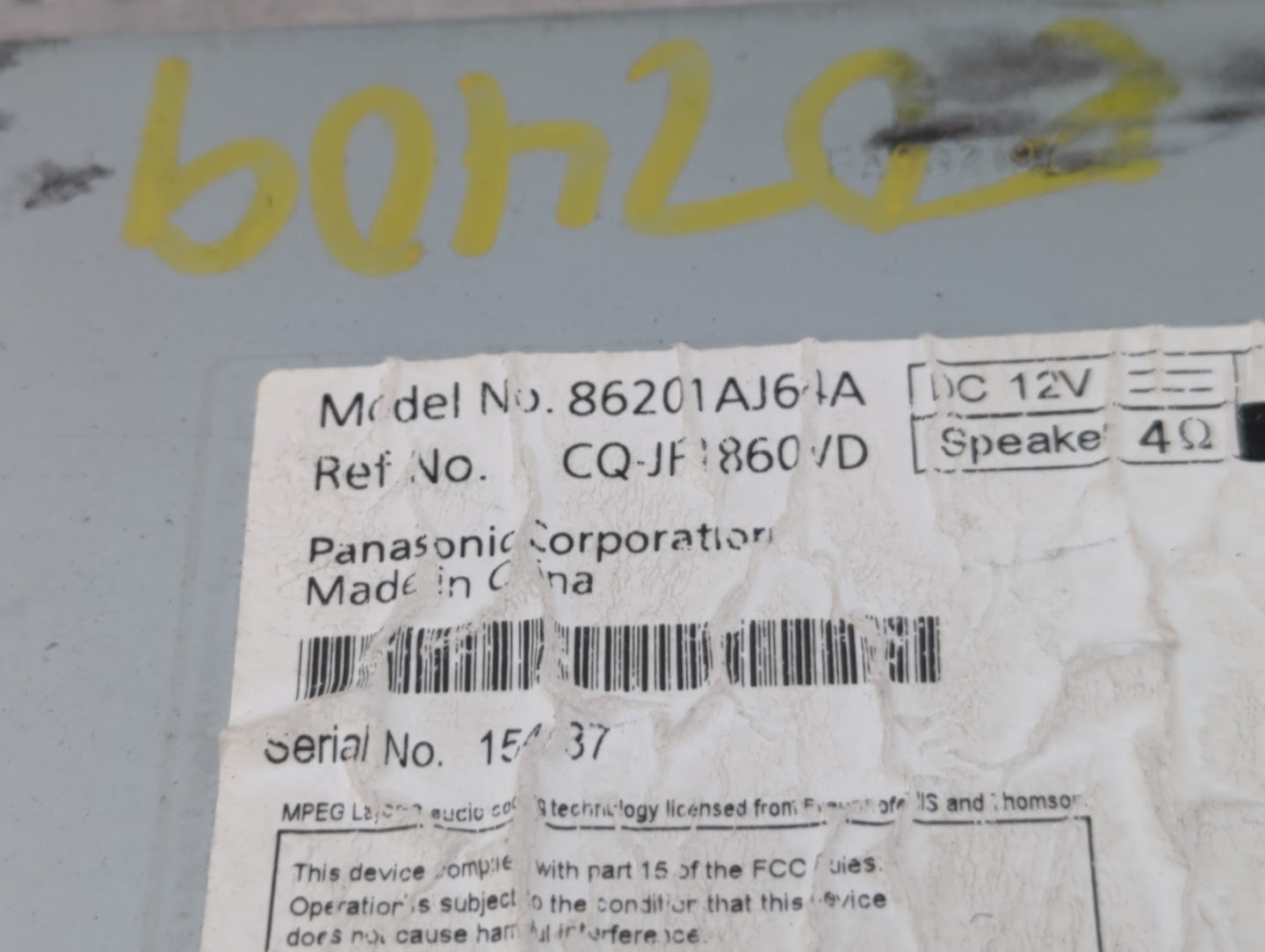 2010-2012 Subaru Legacy Am Fm Cd Player Radio Receiver - Oemusedautoparts1.com