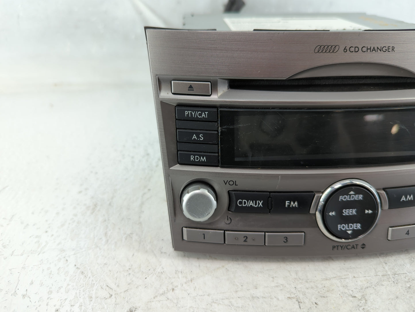 2010-2012 Subaru Legacy Radio AM FM Cd Player Receiver Replacement P/N:86201AJ60A Fits Fits 2010 2011 2012 OEM Used Auto Par