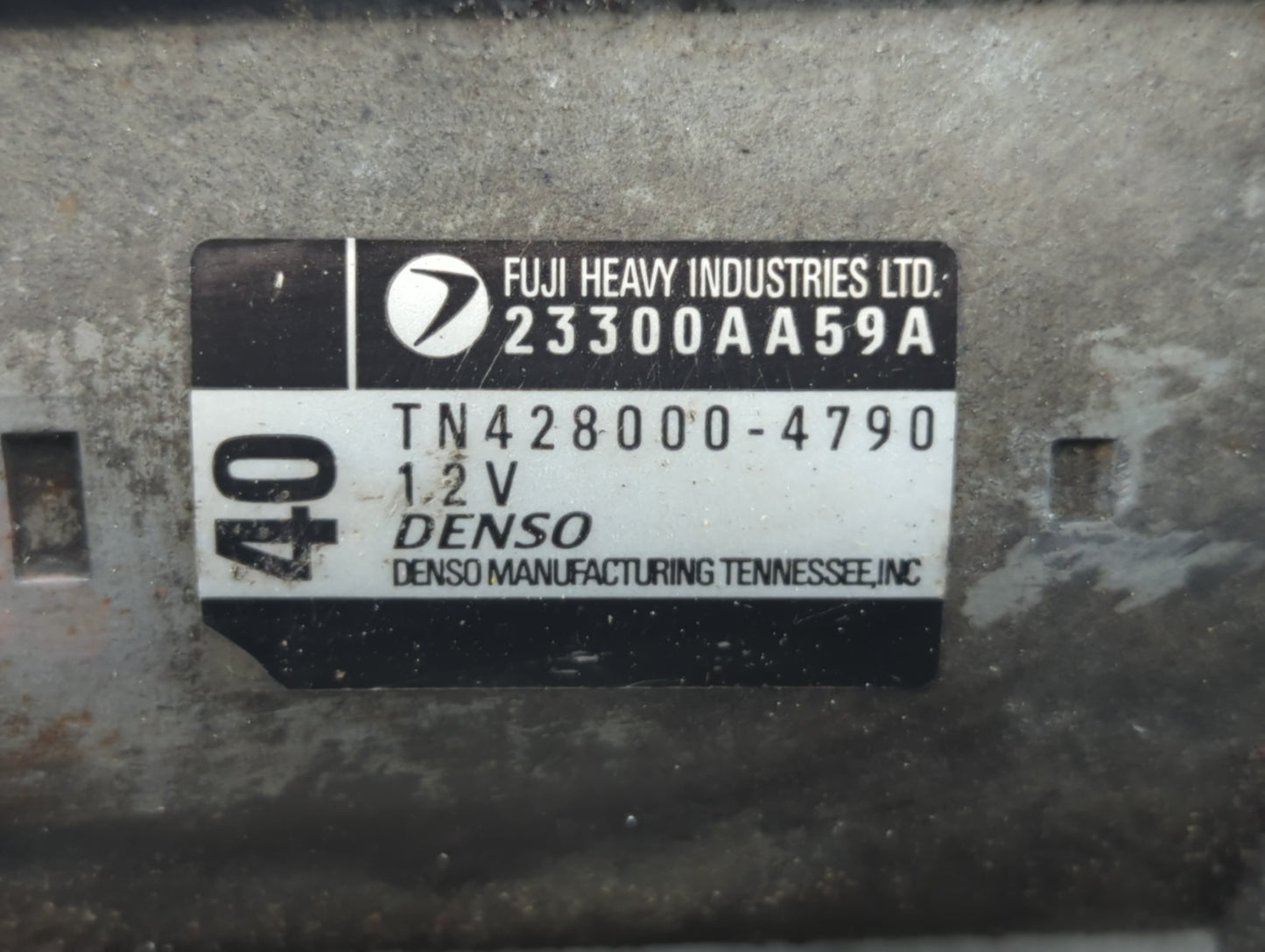 2008-2015 Subaru Legacy Car Starter Motor Solenoid OEM P/N:TN428000-4790 23300AA59A Fits OEM Used Auto Parts - Oemusedautopa