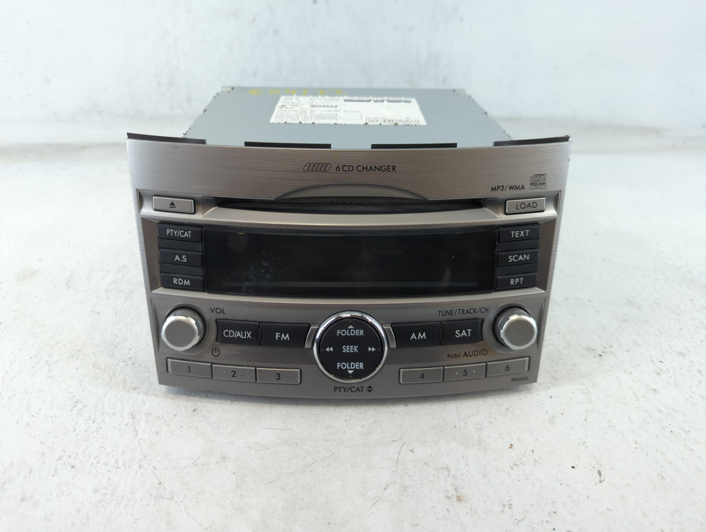 2010-2012 Subaru Legacy Radio AM FM Cd Player Receiver Replacement P/N:86201AJ60A Fits Fits 2010 2011 2012 OEM Used Auto Par