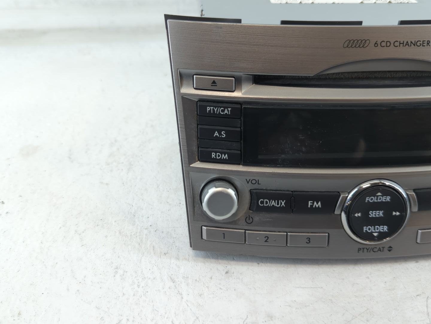 2010-2012 Subaru Legacy Radio AM FM Cd Player Receiver Replacement P/N:86201AJ60A Fits Fits 2010 2011 2012 OEM Used Auto Par