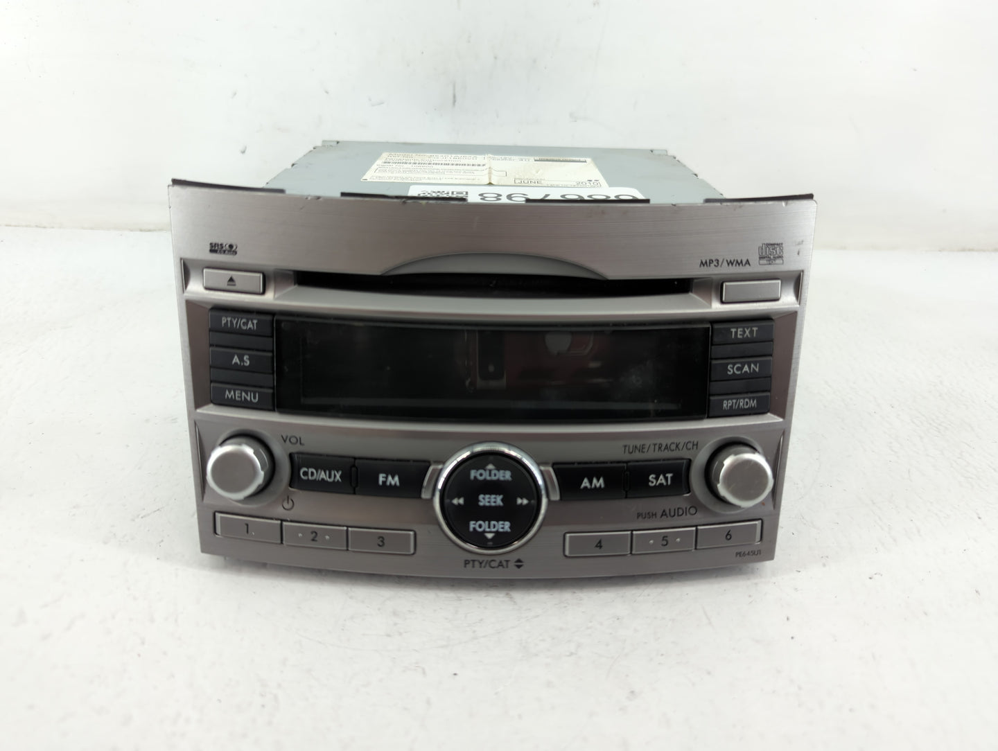 2010-2012 Subaru Legacy Radio AM FM Cd Player Receiver Replacement P/N:86201AJ64A Fits Fits 2010 2011 2012 OEM Used Auto Par