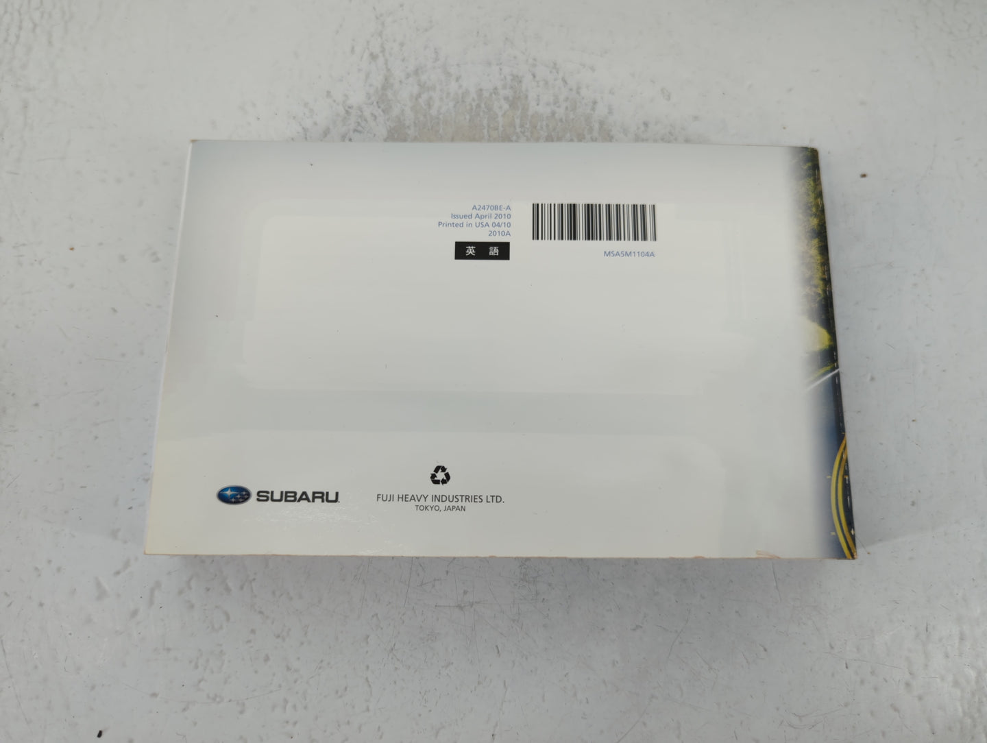 2011 Subaru Legacy Owners Manual Book Guide OEM Used Auto Parts - Oemusedautoparts1.com