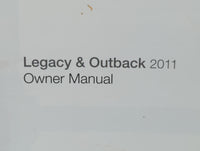 2011 Subaru Legacy Owners Manual Book Guide P/N:A2470BE-A MSA5M1104A OEM Used Auto Parts - Oemusedautoparts1.com