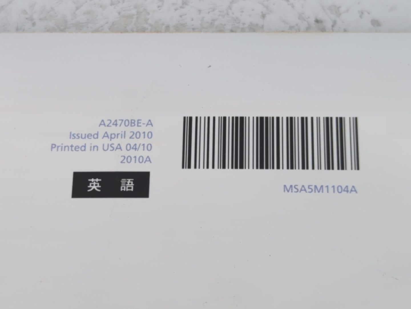 2011 Subaru Legacy Owners Manual Book Guide P/N:MSA5M1104A A2470BE-A OEM Used Auto Parts - Oemusedautoparts1.com