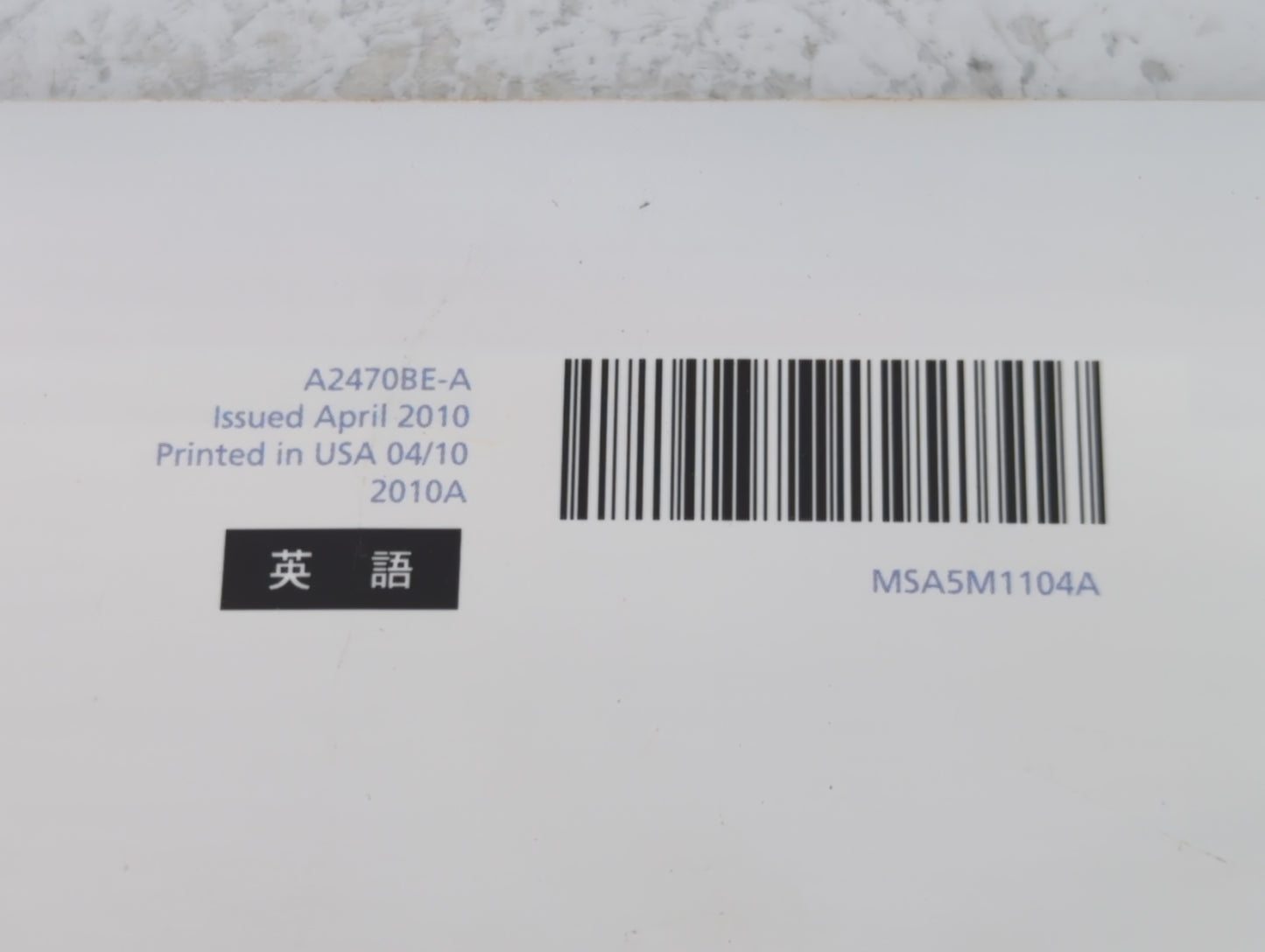 2011 Subaru Legacy Owners Manual Book Guide P/N:MSA5M1104A A2470BE-A OEM Used Auto Parts - Oemusedautoparts1.com