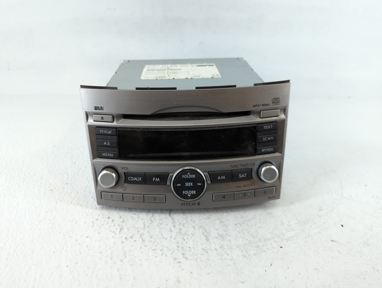 2010-2012 Subaru Legacy Radio AM FM Cd Player Receiver Replacement P/N:86201AJ64A Fits Fits 2010 2011 2012 OEM Used Auto Par