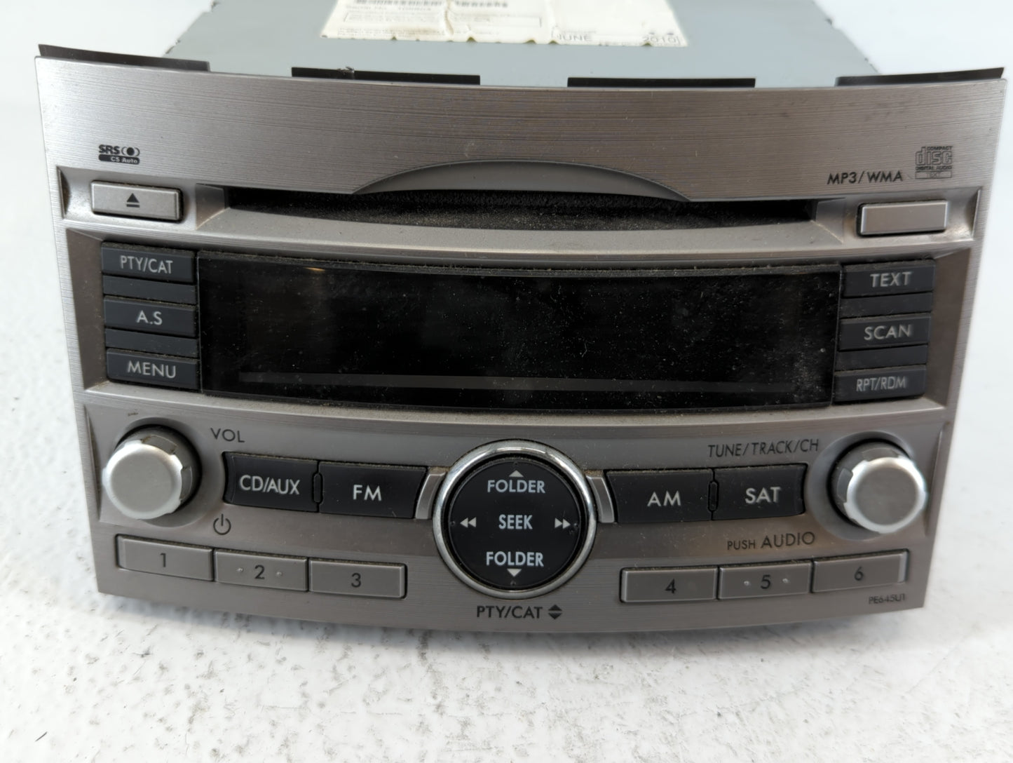 2010-2012 Subaru Legacy Radio AM FM Cd Player Receiver Replacement P/N:86201AJ64A Fits Fits 2010 2011 2012 OEM Used Auto Par