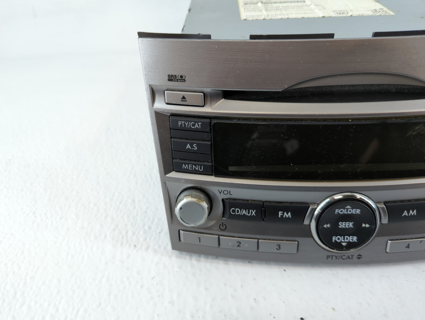 2010-2012 Subaru Legacy Radio AM FM Cd Player Receiver Replacement P/N:86201AJ64A Fits Fits 2010 2011 2012 OEM Used Auto Par