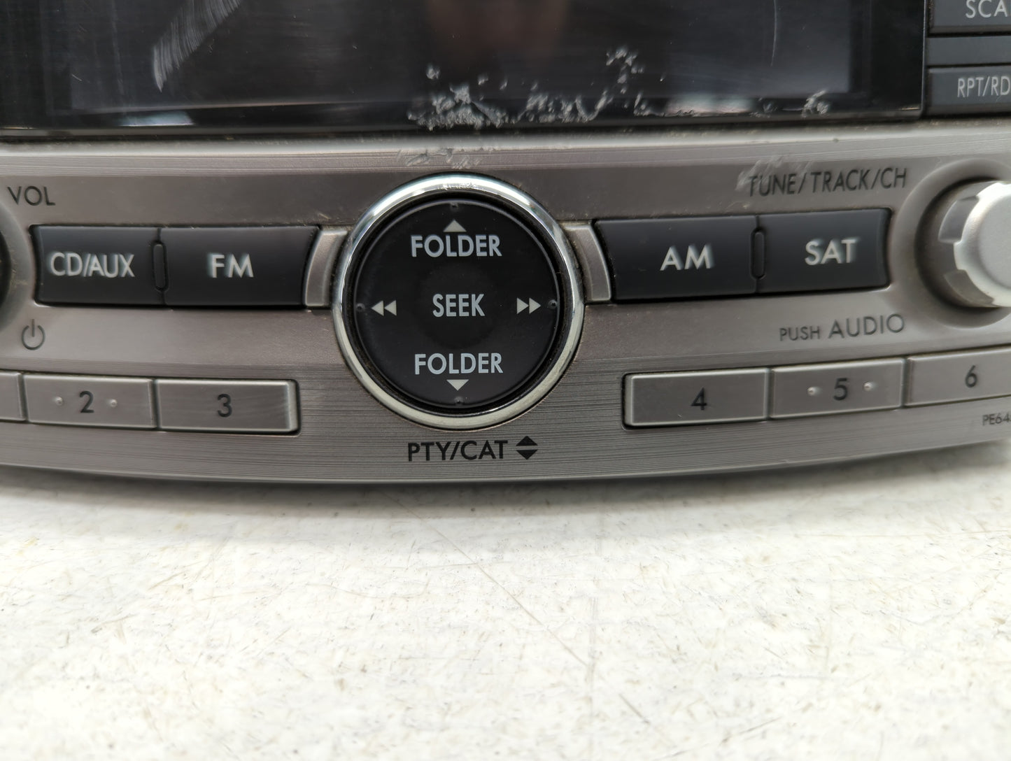 2010-2012 Subaru Legacy Radio AM FM Cd Player Receiver Replacement P/N:86201AJ64A Fits Fits 2010 2011 2012 OEM Used Auto Par