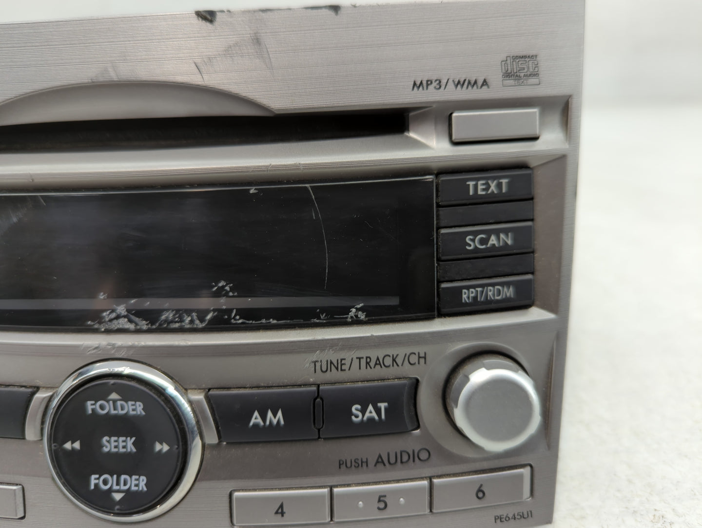 2010-2012 Subaru Legacy Radio AM FM Cd Player Receiver Replacement P/N:86201AJ64A Fits Fits 2010 2011 2012 OEM Used Auto Par