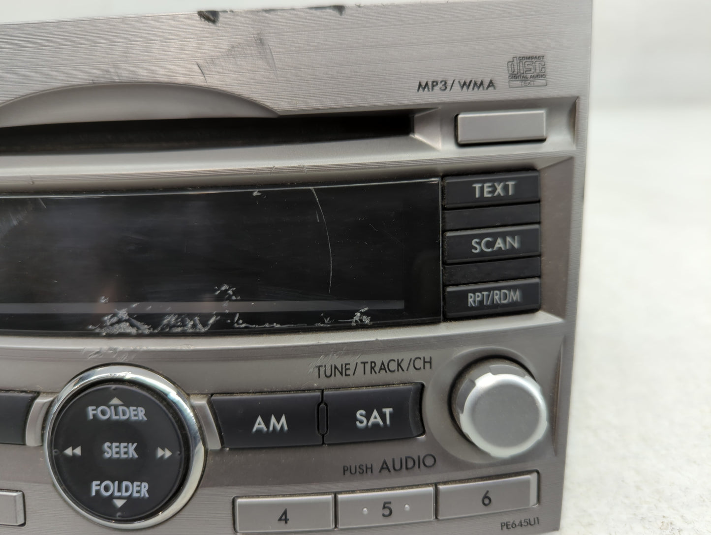 2010-2012 Subaru Legacy Radio AM FM Cd Player Receiver Replacement P/N:86201AJ64A Fits Fits 2010 2011 2012 OEM Used Auto Par