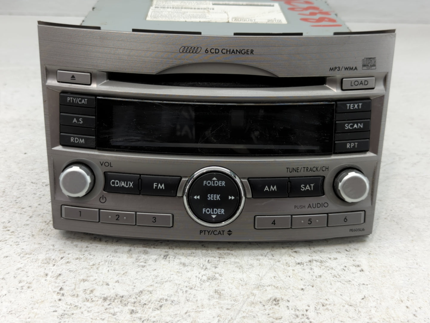 2010-2012 Subaru Legacy Am Fm Cd Player Radio Receiver - Oemusedautoparts1.com