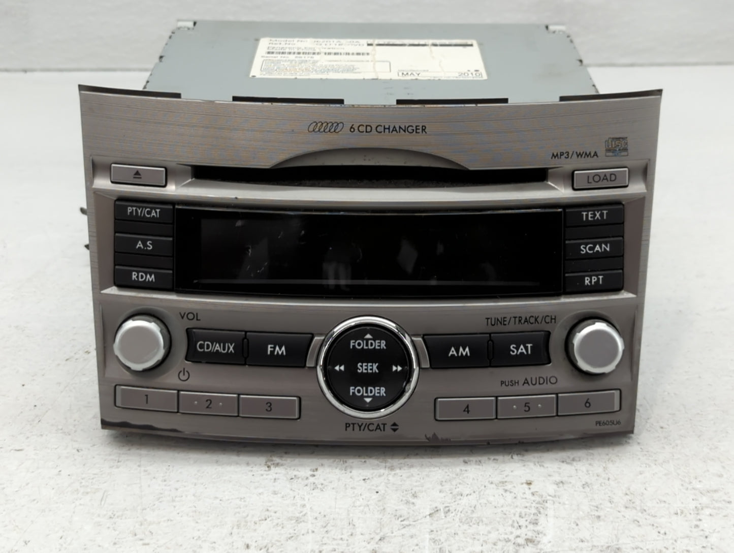 2010-2012 Subaru Legacy Am Fm Cd Player Radio Receiver - Oemusedautoparts1.com