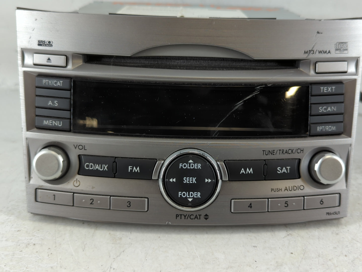 2010-2011 Subaru Legacy Radio AM FM Cd Player Receiver Replacement P/N:86201AJ64A Fits Fits 2010 2011 OEM Used Auto Parts - 