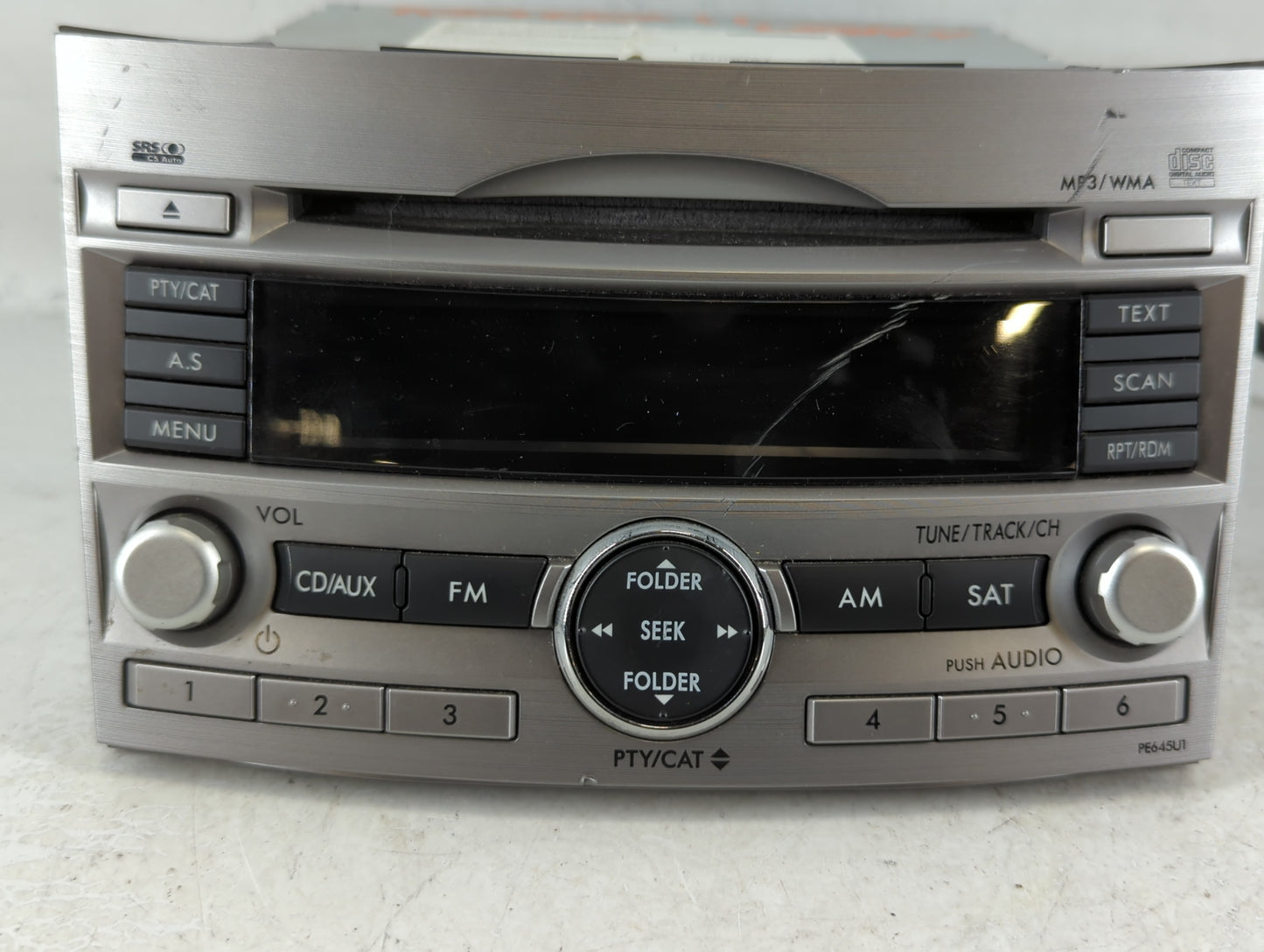 2010-2011 Subaru Legacy Radio AM FM Cd Player Receiver Replacement P/N:86201AJ64A Fits Fits 2010 2011 OEM Used Auto Parts - 