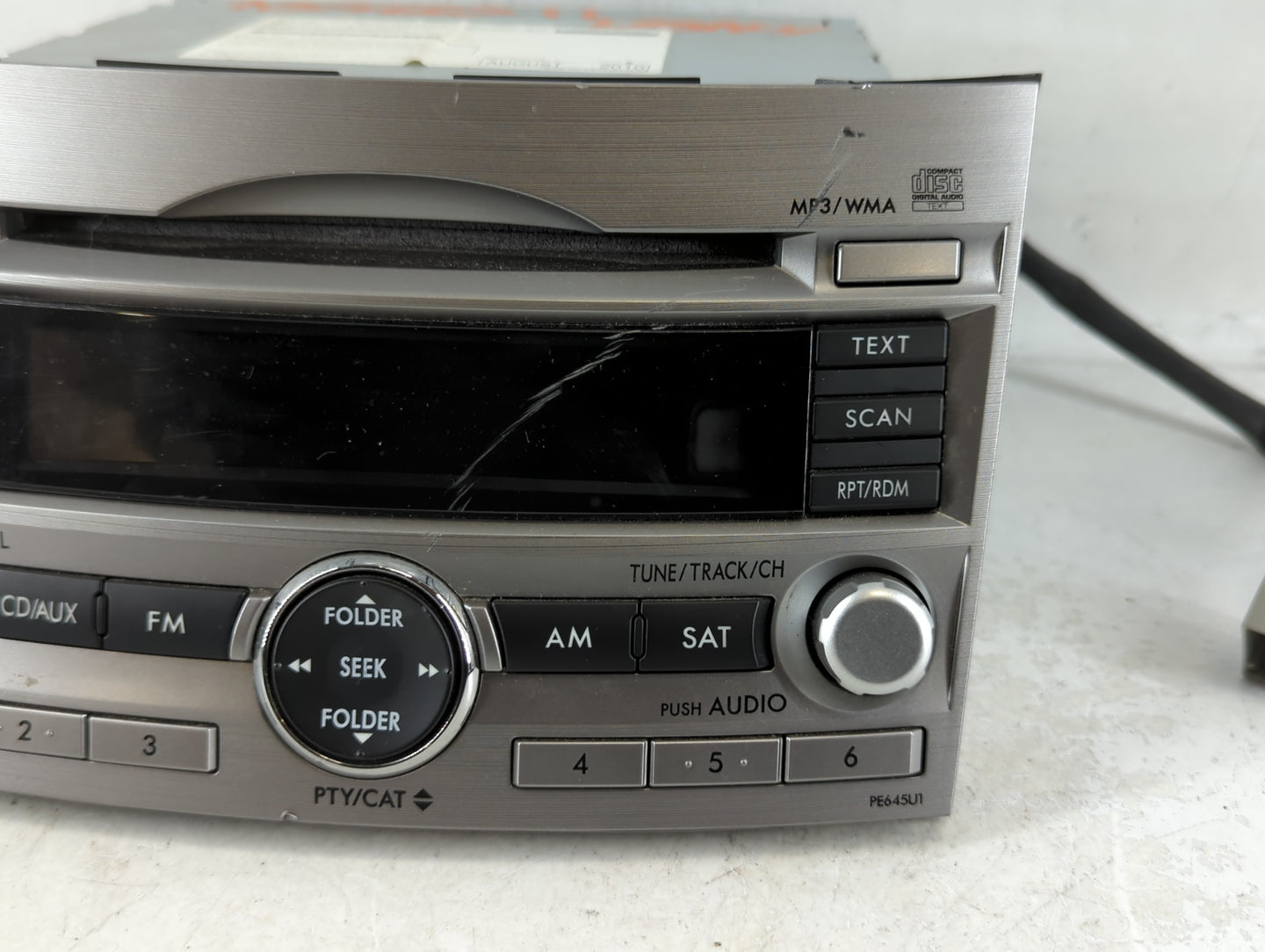 2010-2011 Subaru Legacy Radio AM FM Cd Player Receiver Replacement P/N:86201AJ64A Fits Fits 2010 2011 OEM Used Auto Parts - 