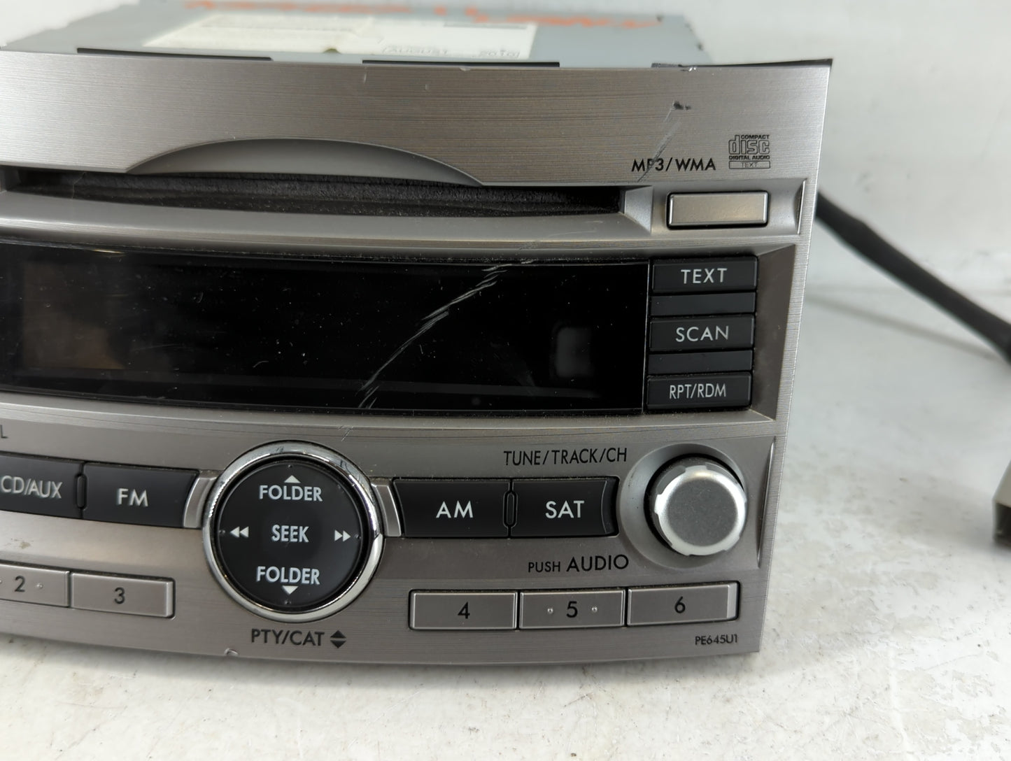 2010-2011 Subaru Legacy Radio AM FM Cd Player Receiver Replacement P/N:86201AJ64A Fits Fits 2010 2011 OEM Used Auto Parts - 