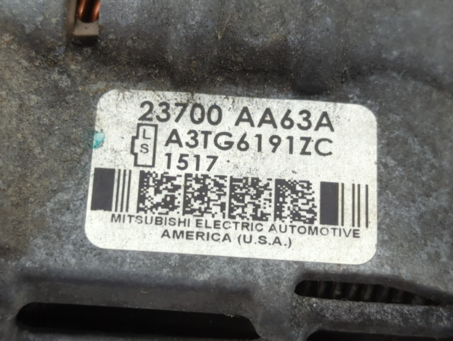 2010-2012 Subaru Legacy Alternator Replacement Generator Charging Assembly Engine OEM P/N:23700 AA63A Fits Fits 2010 2011 20