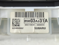 2011 Subaru Legacy Instrument Cluster Speedometer Gauges P/N:85003AJ31A Fits OEM Used Auto Parts - Oemusedautoparts1.com