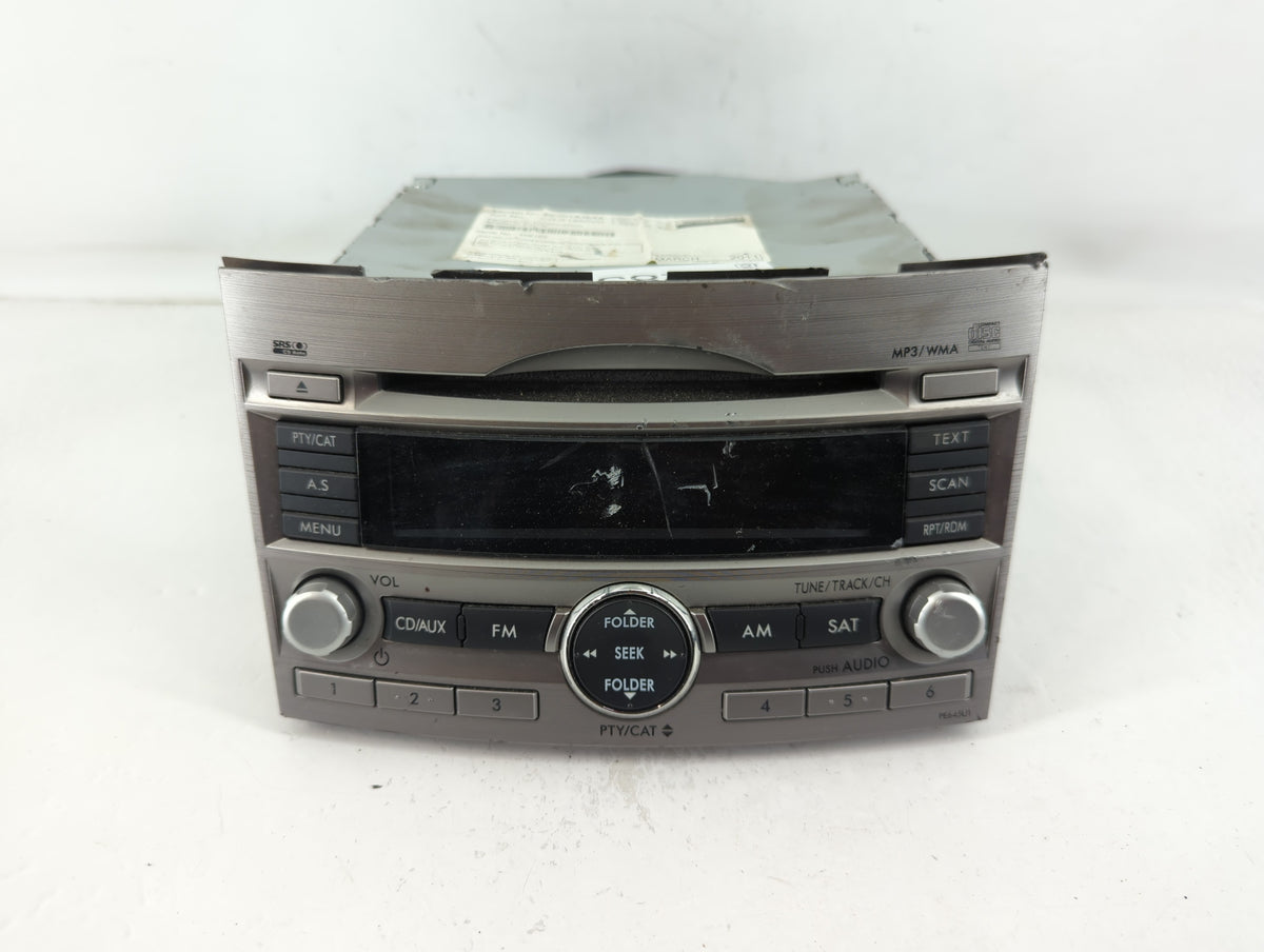 2010-2012 Subaru Legacy Radio AM FM Cd Player Receiver Replacement P/N:86201AJ64A Fits 2010 2011 2012 OEM Used Auto Parts - 