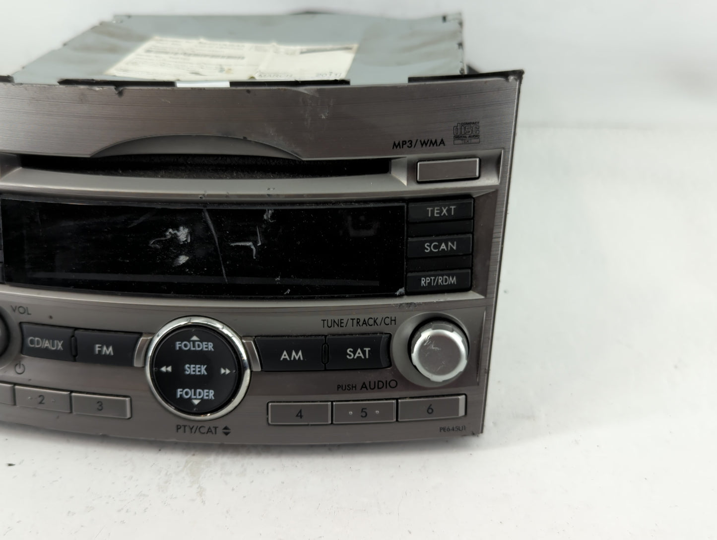 2010-2012 Subaru Legacy Radio AM FM Cd Player Receiver Replacement P/N:86201AJ64A Fits Fits 2010 2011 2012 OEM Used Auto Par