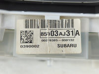 2011 Subaru Legacy Instrument Cluster Speedometer Gauges P/N:85003AJ31A Fits OEM Used Auto Parts - Oemusedautoparts1.com