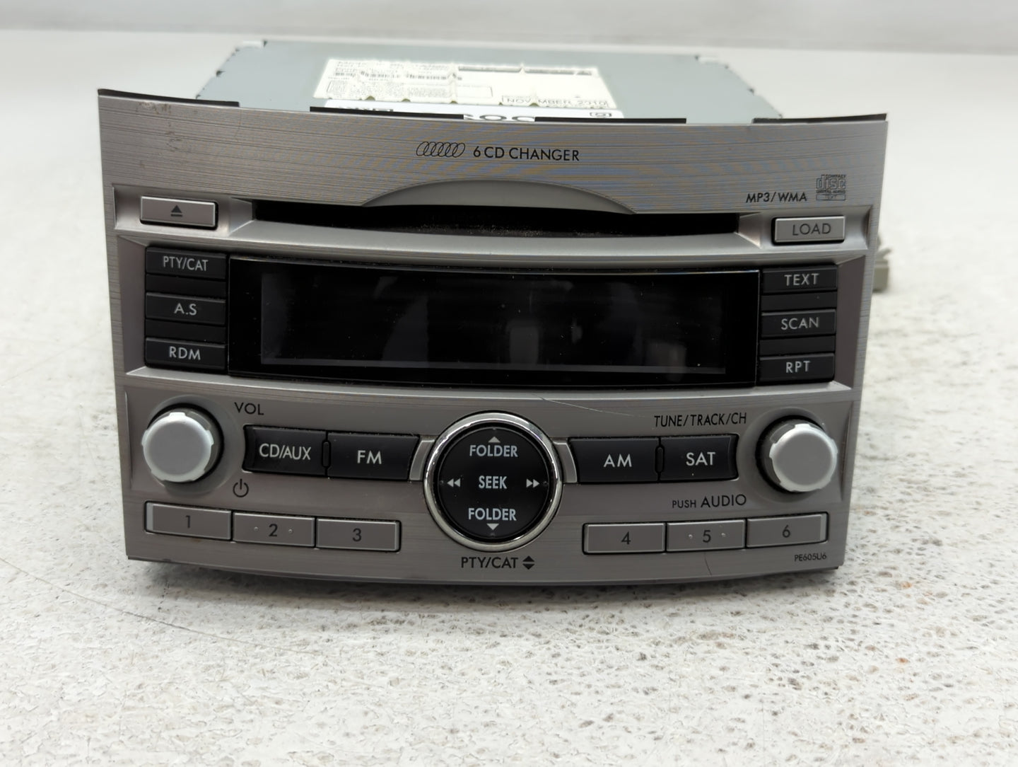 2010-2011 Subaru Legacy Radio AM FM Cd Player Receiver Replacement Fits Fits 2010 2011 OEM Used Auto Parts - Oemusedautopart