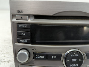 2010-2012 Subaru Legacy Radio AM FM Cd Player Receiver Replacement P/N:86201AJ64A Fits Fits 2010 2011 2012 OEM Used Auto Parts