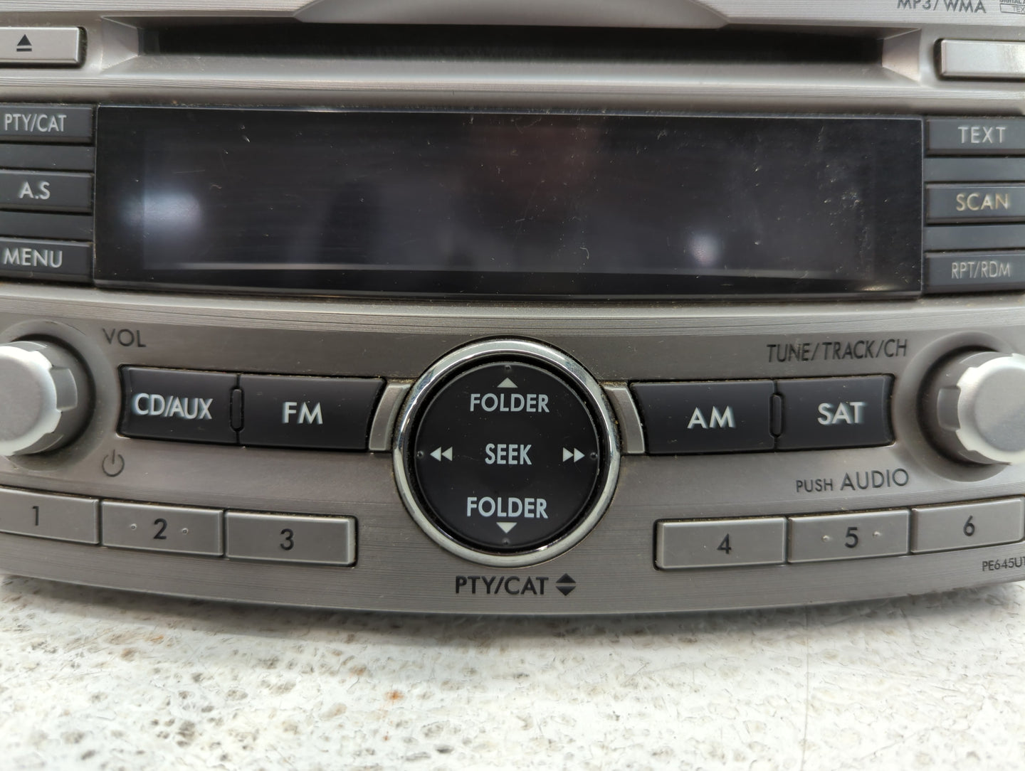 2010-2012 Subaru Legacy Radio AM FM Cd Player Receiver Replacement P/N:86201AJ64A Fits Fits 2010 2011 2012 OEM Used Auto Par